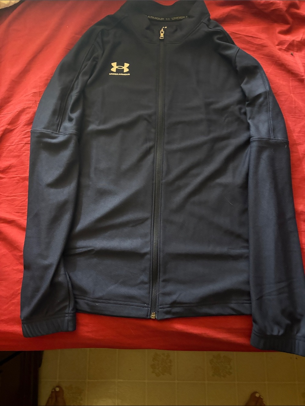 Under Armour Men's Navy Blue Full-Zip Performance Jacket